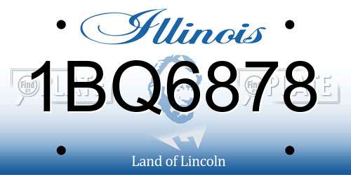 1BQ6878 Illinois License Plate