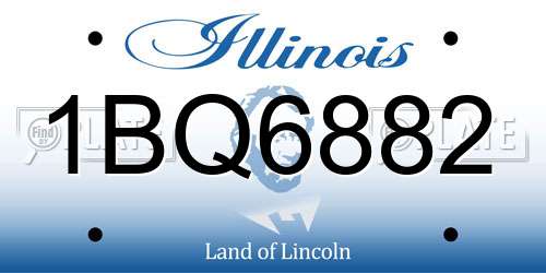 1BQ6882 Illinois License Plate