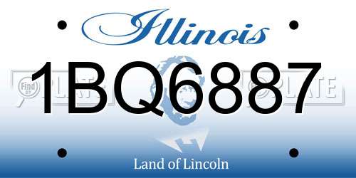 1BQ6887 Illinois License Plate