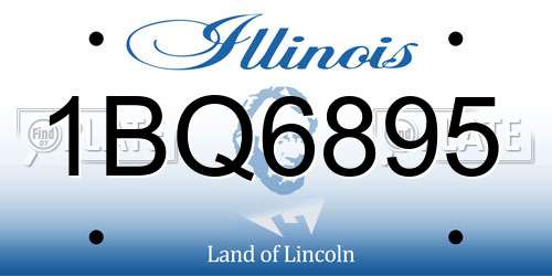 1BQ6895 Illinois License Plate