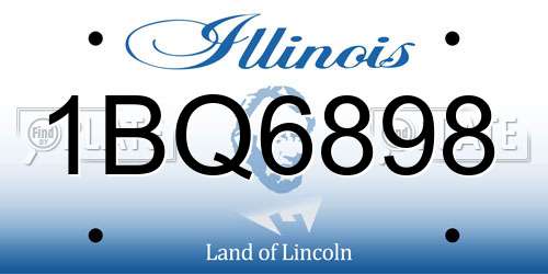 1BQ6898 Illinois License Plate