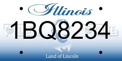 1BQ8234 Illinois License Plate