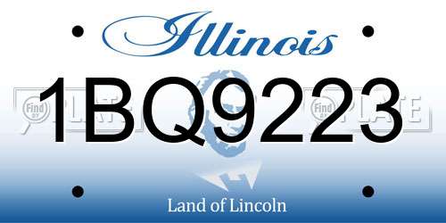1BQ9223 Illinois License Plate