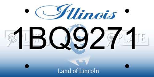 1BQ9271 Illinois License Plate