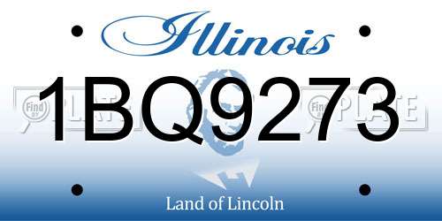 1BQ9273 Illinois License Plate