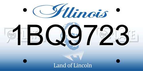 1BQ9723 Illinois License Plate