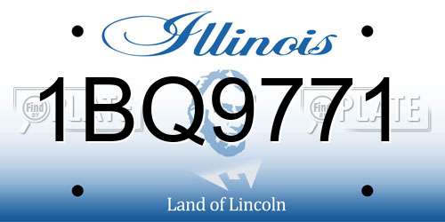 1BQ9771 Illinois License Plate