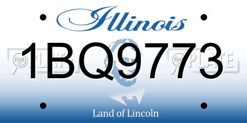 1BQ9773 Illinois License Plate