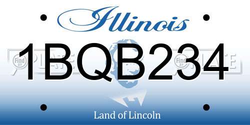 1BQB234 Illinois License Plate