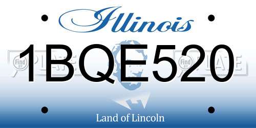 1BQE520 Illinois License Plate