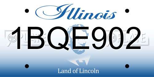 1BQE902 Illinois License Plate