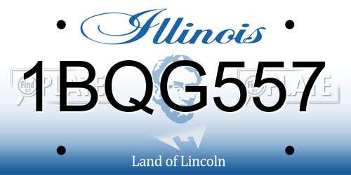 1BQG557 Illinois License Plate