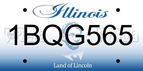 1BQG565 Illinois License Plate