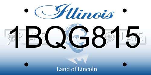 1BQG815 Illinois License Plate