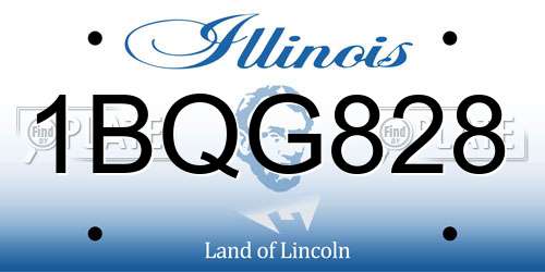 1BQG828 Illinois License Plate