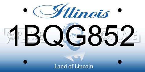 1BQG852 Illinois License Plate