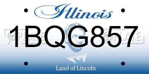 1BQG857 Illinois License Plate