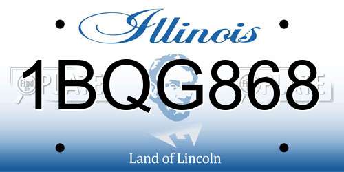 1BQG868 Illinois License Plate