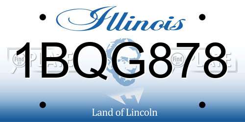 1BQG878 Illinois License Plate