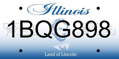 1BQG898 Illinois License Plate