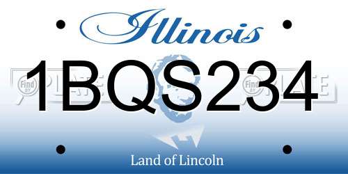 1BQS234 Illinois License Plate