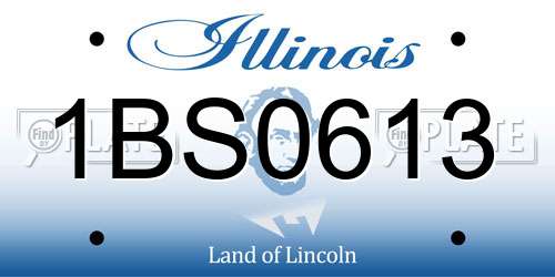 1BS0613 Illinois License Plate