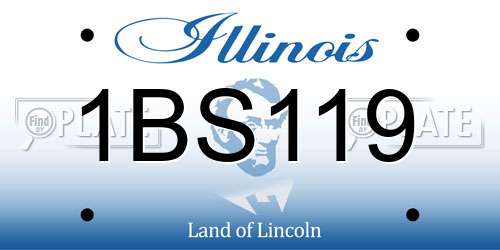 1BS119 Illinois License Plate