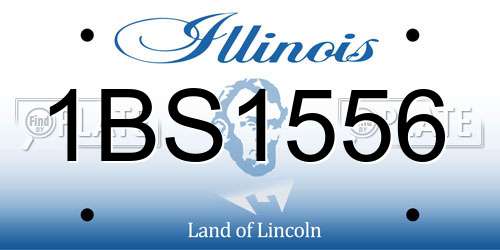 1BS1556 Illinois License Plate