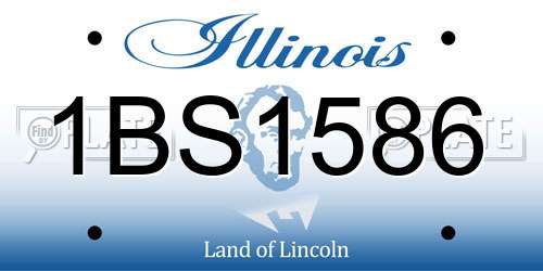 1BS1586 Illinois License Plate