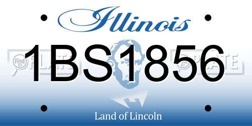 1BS1856 Illinois License Plate