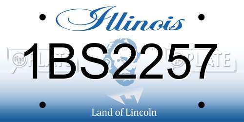 1BS2257 Illinois License Plate