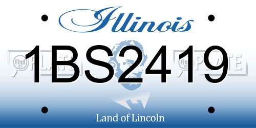 1BS2419 Illinois License Plate