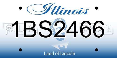 1BS2466 Illinois License Plate