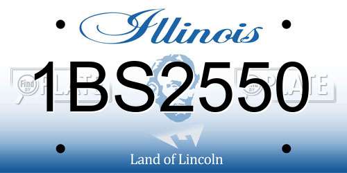 1BS2550 Illinois License Plate