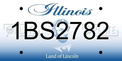 1BS2782 Illinois License Plate