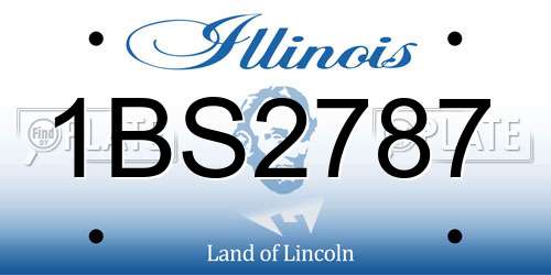 1BS2787 Illinois License Plate