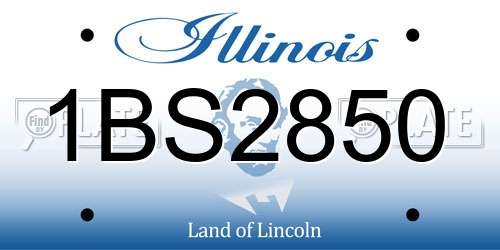 1BS2850 Illinois License Plate