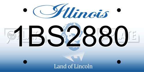 1BS2880 Illinois License Plate