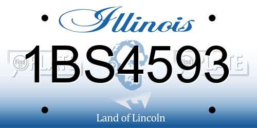 1BS4593 Illinois License Plate