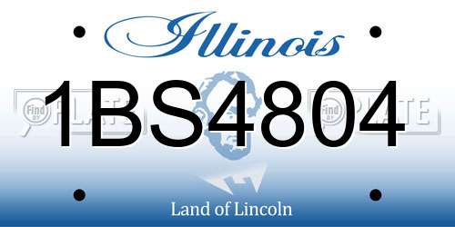 1BS4804 Illinois License Plate