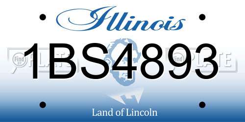 1BS4893 Illinois License Plate