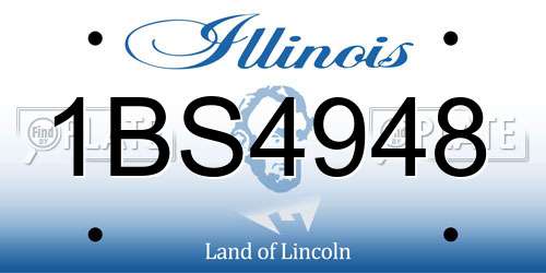 1BS4948 Illinois License Plate