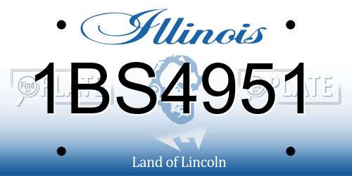 1BS4951 Illinois License Plate