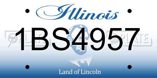 1BS4957 Illinois License Plate