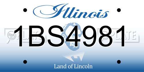 1BS4981 Illinois License Plate