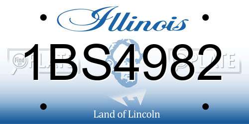 1BS4982 Illinois License Plate
