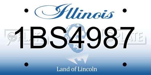 1BS4987 Illinois License Plate