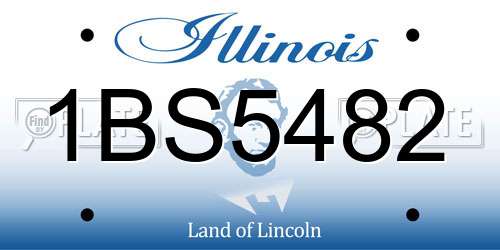 1BS5482 Illinois License Plate