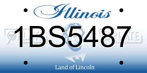1BS5487 Illinois License Plate