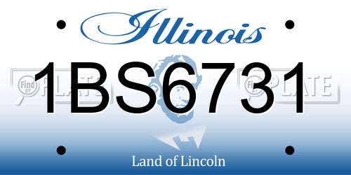 1BS6731 Illinois License Plate